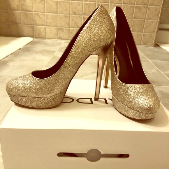 Aldo Shoes Gold Glitter Aldo Pumps Poshmark